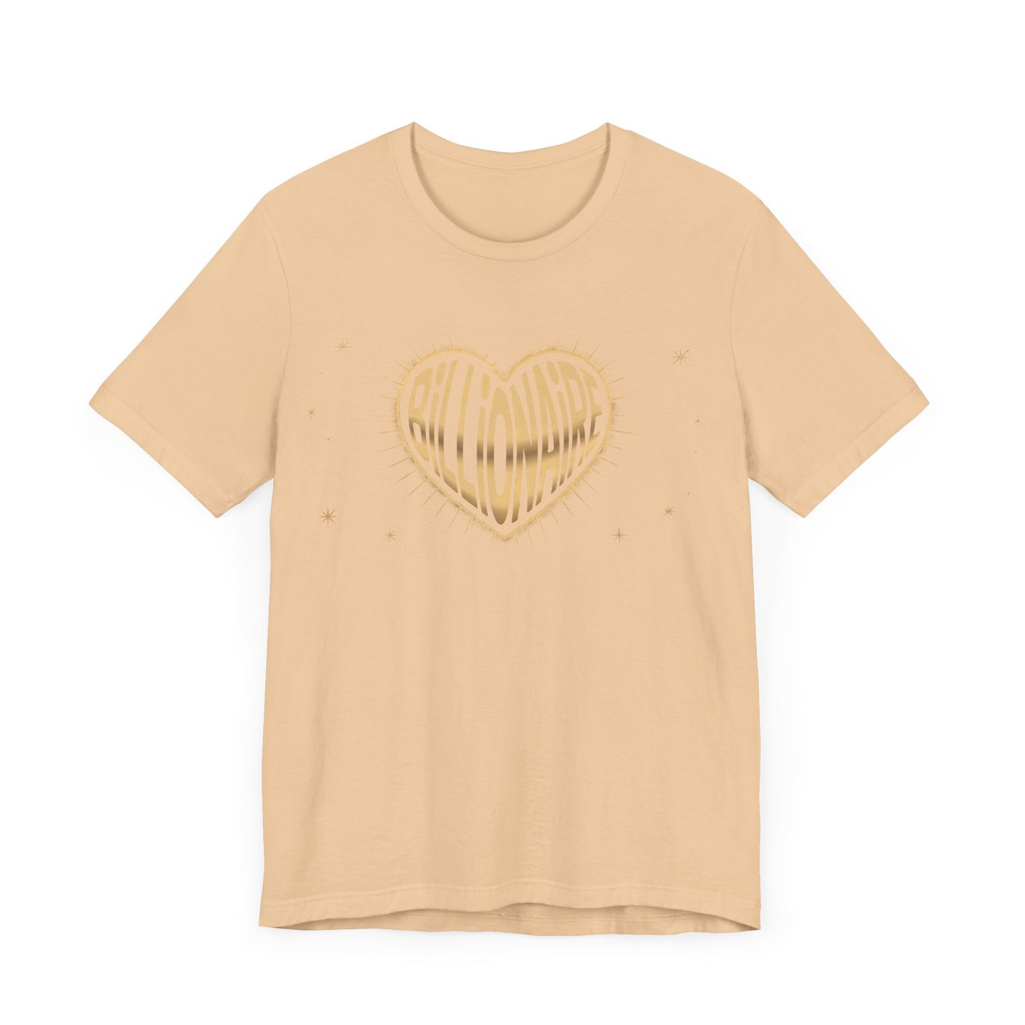 Billionaire Heart Tee, Unisex Jersey Short Sleeve Shirt, Casual Tee for Success Enthusiasts, Gift for Entrepreneurs, Motivational T-Shirt