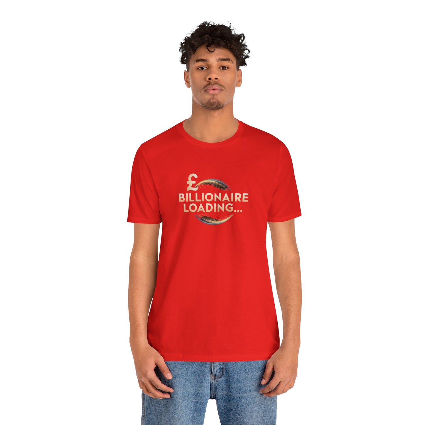 Billionaire Loading Tee, Funny Graphic T-Shirt, Motivational Gift, Birthday Present, Unisex Casual Wear, Wealthy Humor