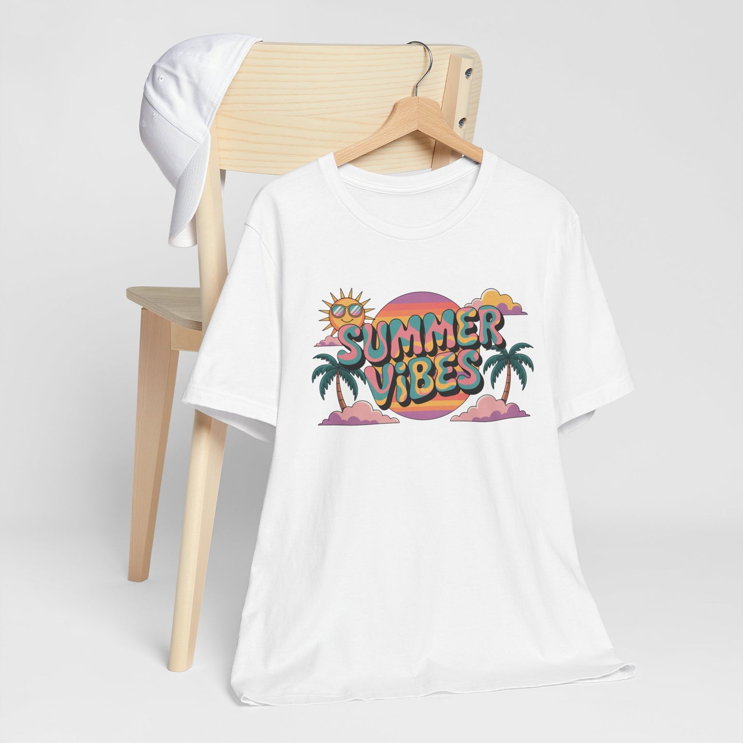 Summer Vibes Graphic Tee, Beachwear, Vacation Shirt, Gift for Sun Lovers, Retro Summer Apparel, Unisex T-Shirt