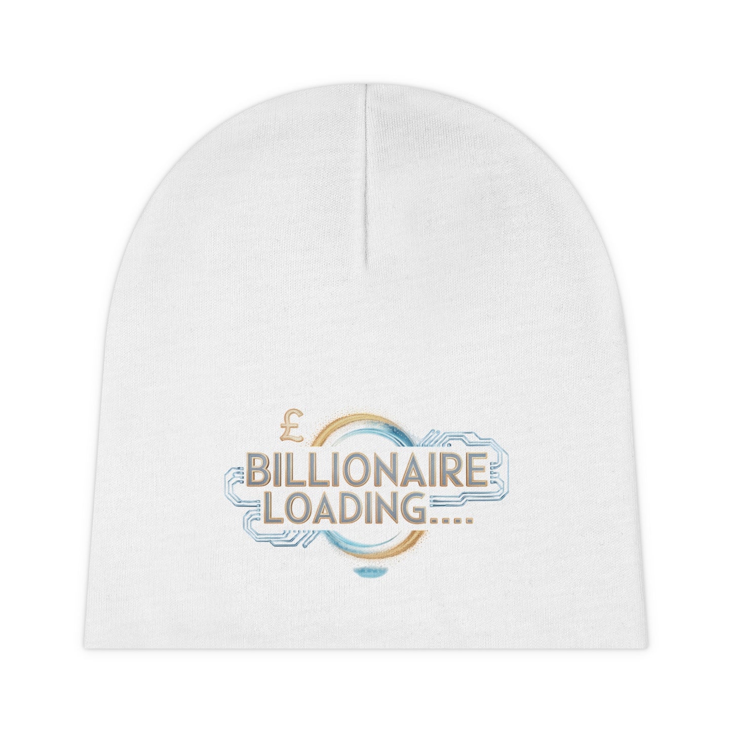 Billionaire Loading Baby Beanie, Cute Baby Winter Hat, Trendy Infant Beanie, Newborn Gift, Baby Shower Gift, AOP Beanie