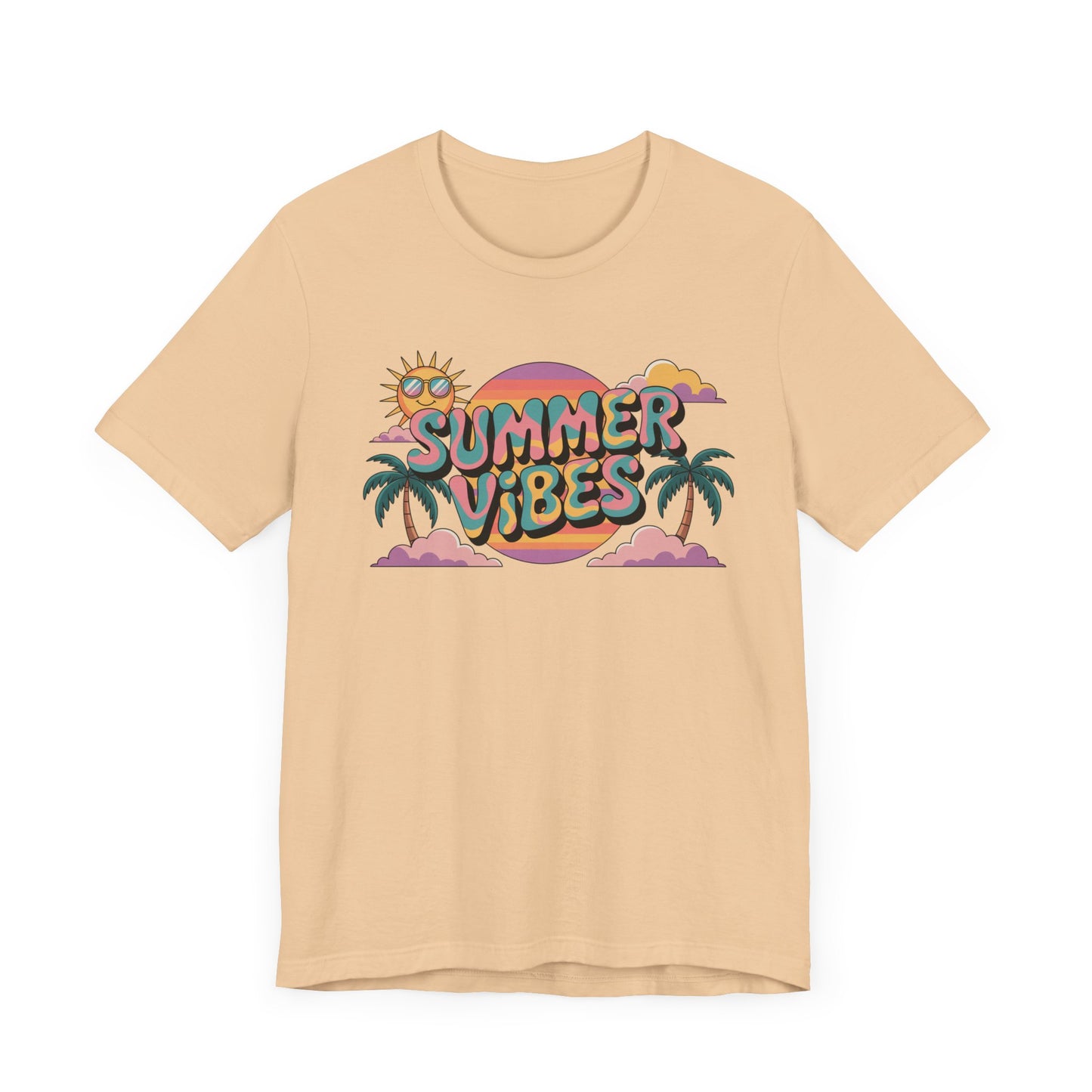 Summer Vibes Graphic Tee, Beachwear, Vacation Shirt, Gift for Sun Lovers, Retro Summer Apparel, Unisex T-Shirt