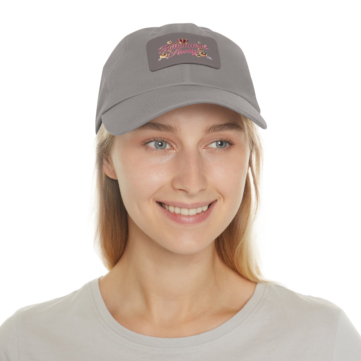 Stylish Dad Hat with Leather Patch, Billionaire Aunt Cap, Casual Fashion Gift, Trendy Accessories, Perfect for Birthdays & Holidays