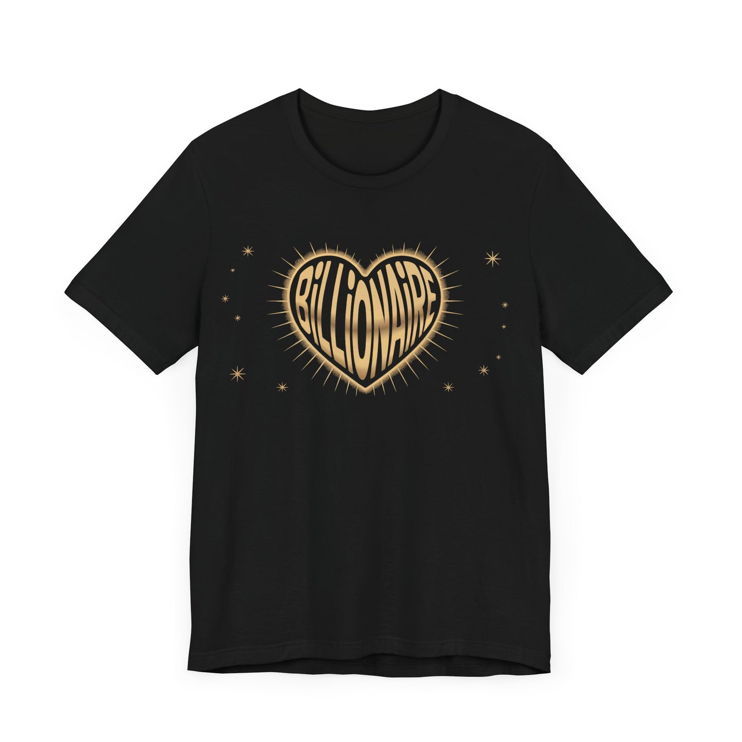 Billionaire Heart Tee, Unisex Jersey Short Sleeve Shirt, Casual Tee for Success Enthusiasts, Gift for Entrepreneurs, Motivational T-Shirt