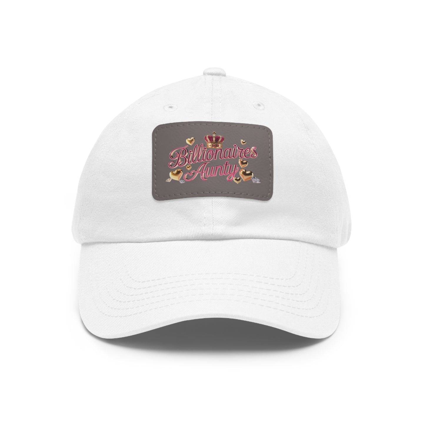 Stylish Dad Hat with Leather Patch, Billionaire Aunt Cap, Casual Fashion Gift, Trendy Accessories, Perfect for Birthdays & Holidays