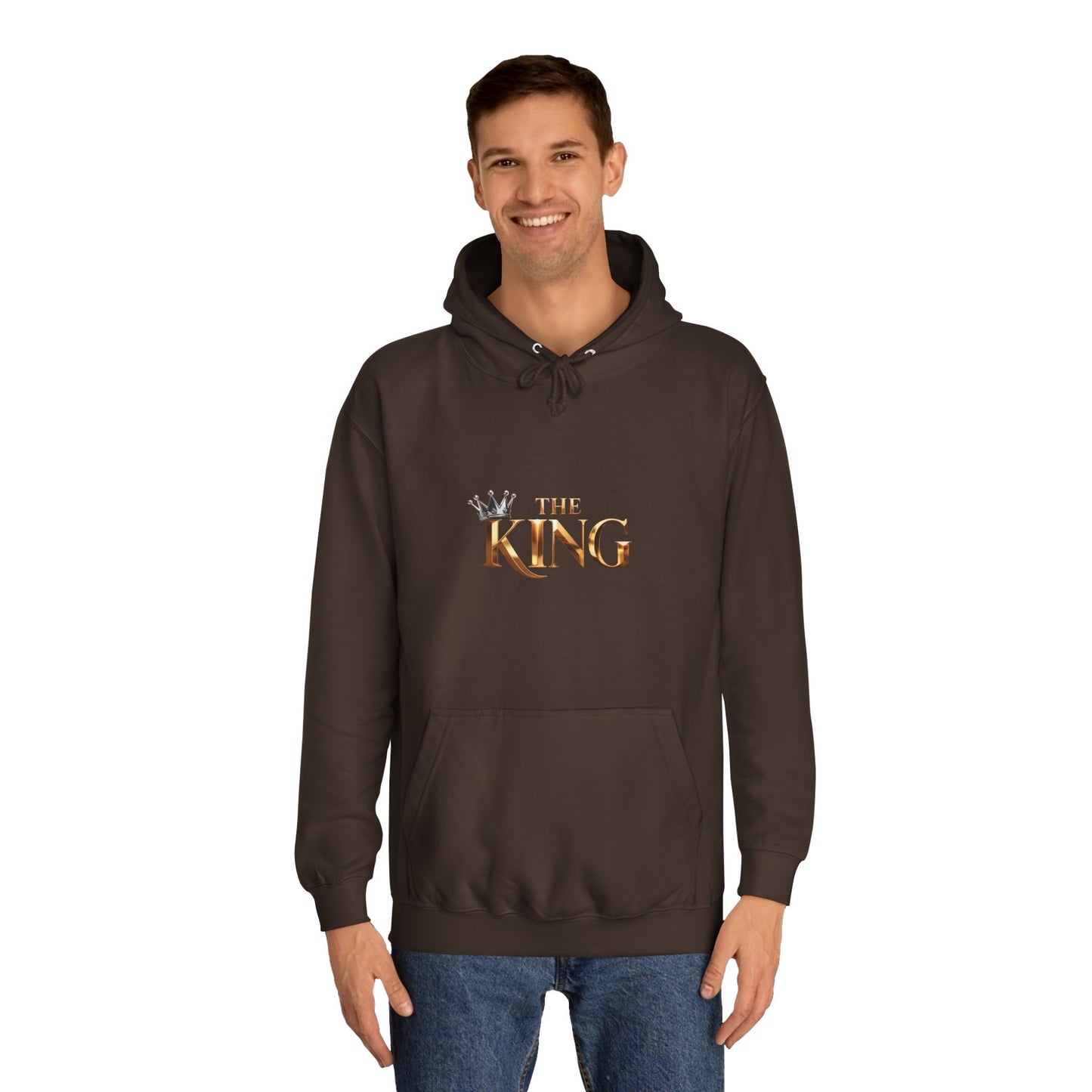 Cool Unisex College Hoodie with 'King' Print, Perfect for Students, Gifts, Casual Wear, College Events, Street Style