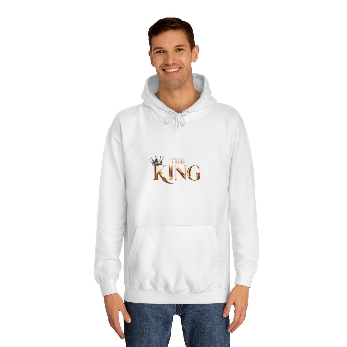 Cool Unisex College Hoodie with 'King' Print, Perfect for Students, Gifts, Casual Wear, College Events, Street Style