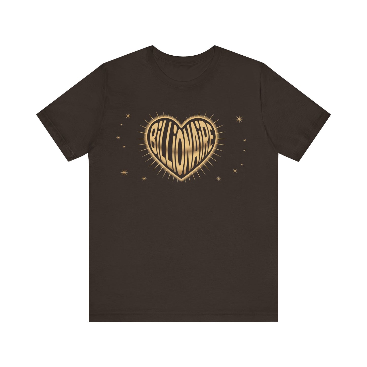 Billionaire Heart Tee, Unisex Jersey Short Sleeve Shirt, Casual Tee for Success Enthusiasts, Gift for Entrepreneurs, Motivational T-Shirt