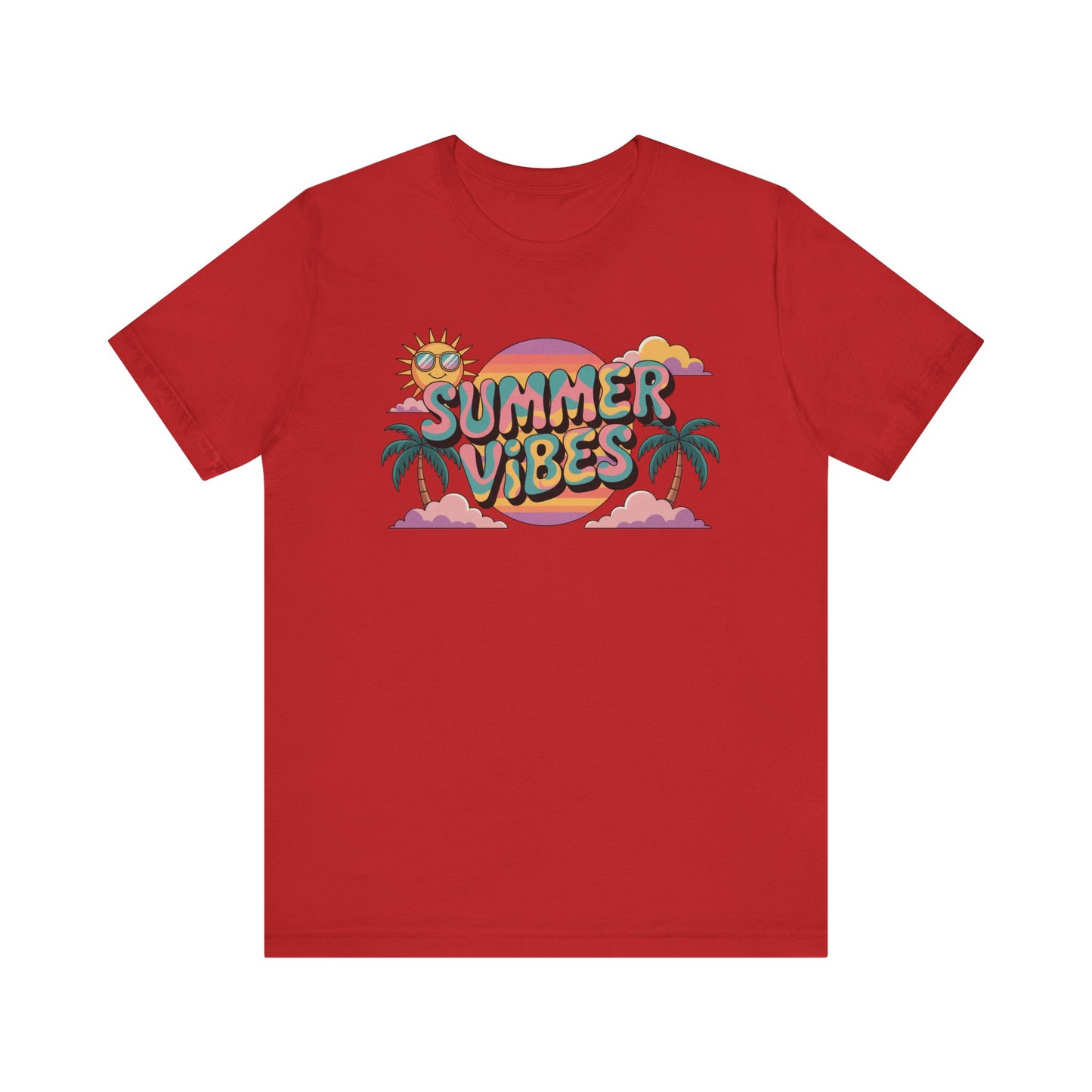 Summer Vibes Graphic Tee, Beachwear, Vacation Shirt, Gift for Sun Lovers, Retro Summer Apparel, Unisex T-Shirt