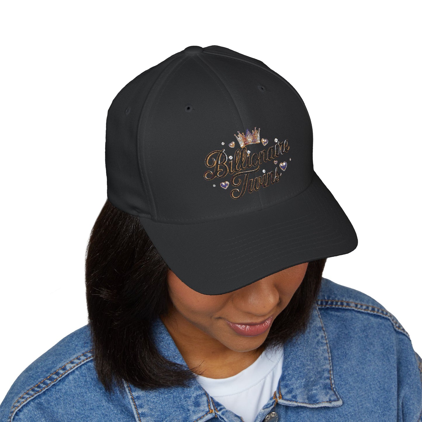 Billionaire Twins Embroidered Cap, Trendy Hat for Twins, Adjustable Closure, Gift for Siblings, Fashionable Accessory