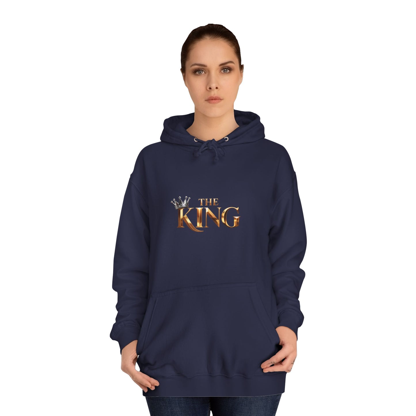 Cool Unisex College Hoodie with 'King' Print, Perfect for Students, Gifts, Casual Wear, College Events, Street Style