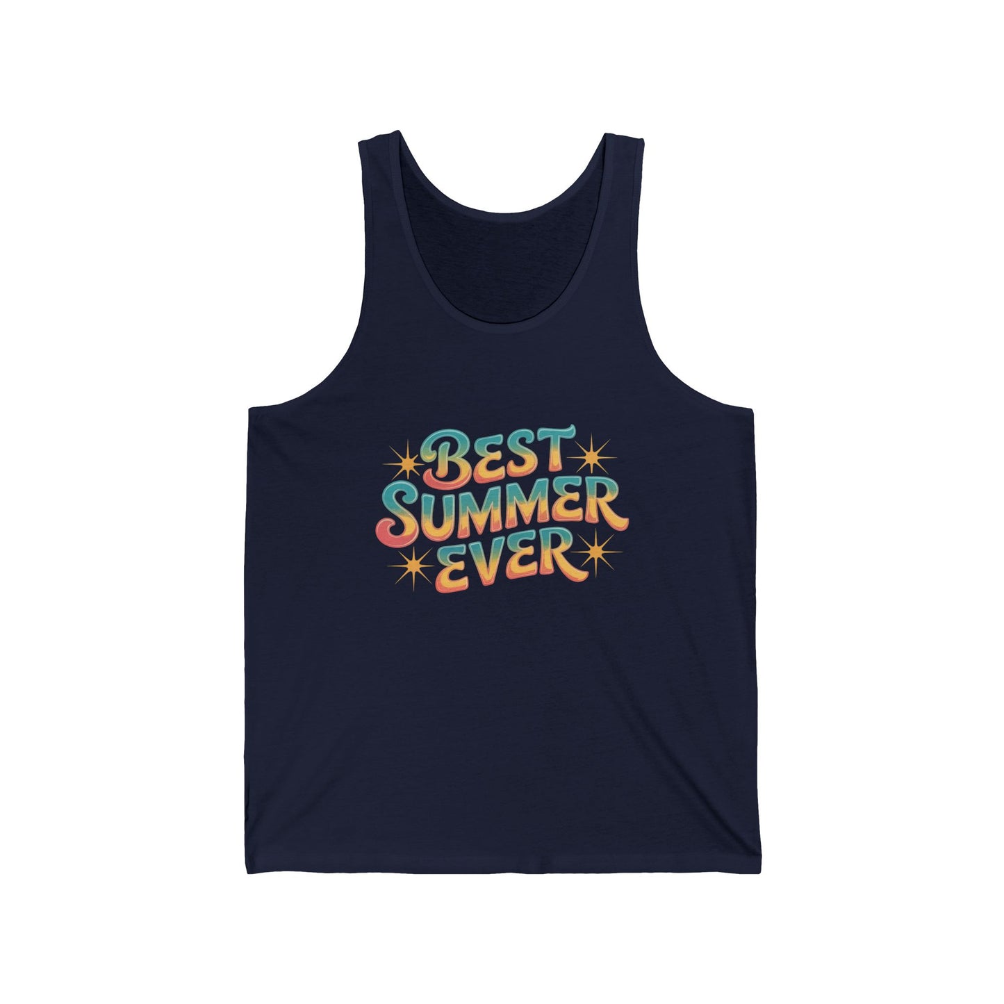 Best Summer Ever Unisex Jersey Tank Top, Summer Apparel, Casual Wear, Gift for Vacation, Beachwear