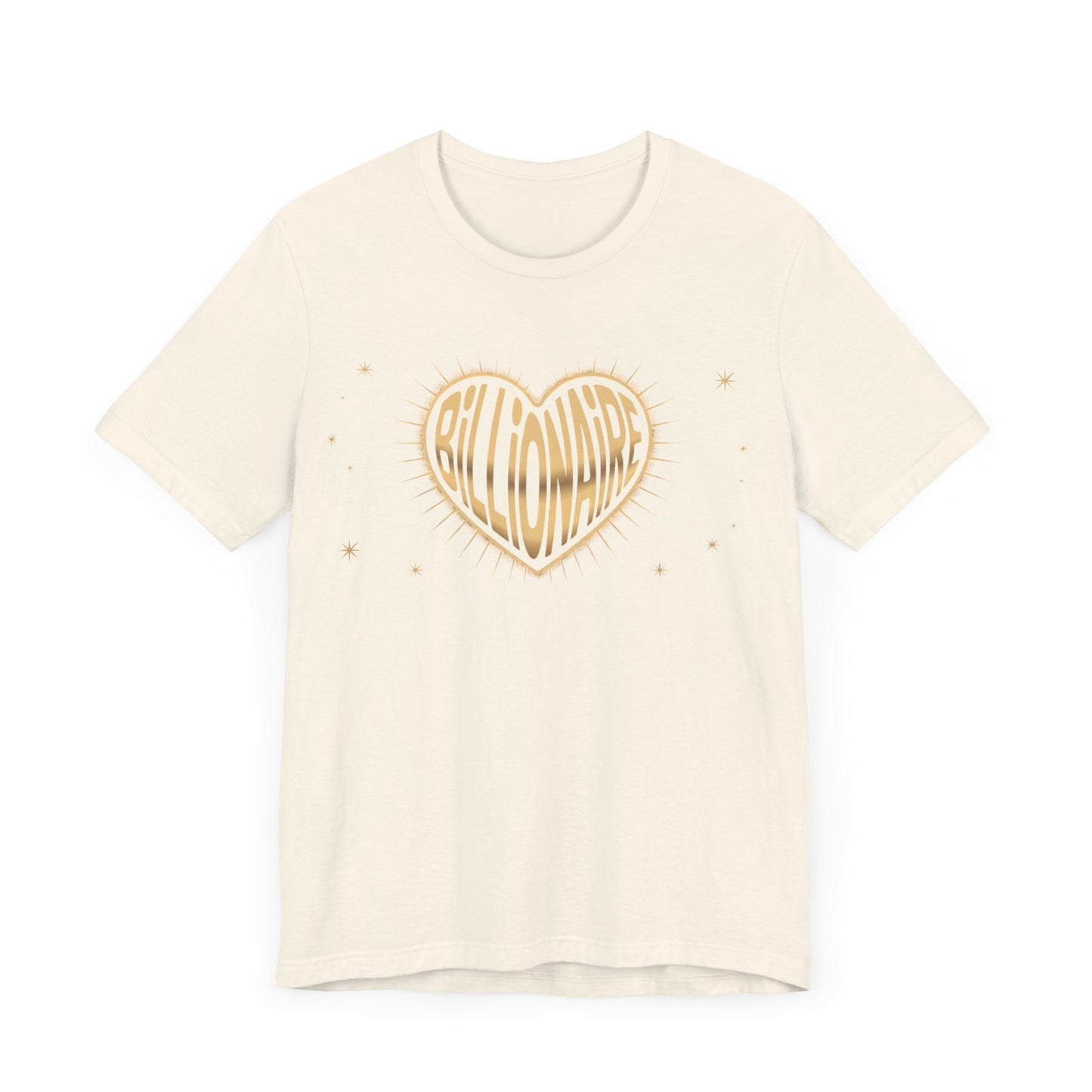 Billionaire Heart Tee, Unisex Jersey Short Sleeve Shirt, Casual Tee for Success Enthusiasts, Gift for Entrepreneurs, Motivational T-Shirt