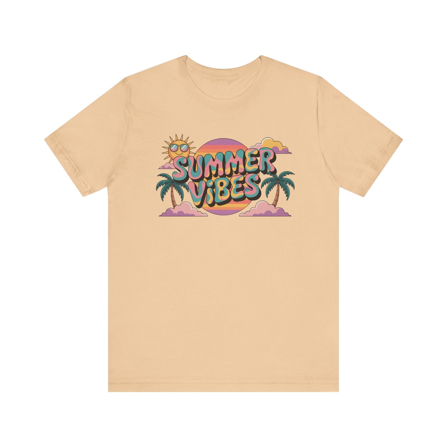 Summer Vibes Graphic Tee, Beachwear, Vacation Shirt, Gift for Sun Lovers, Retro Summer Apparel, Unisex T-Shirt