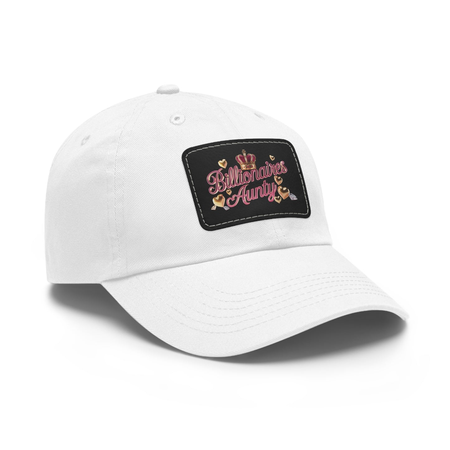 Stylish Dad Hat with Leather Patch, Billionaire Aunt Cap, Casual Fashion Gift, Trendy Accessories, Perfect for Birthdays & Holidays