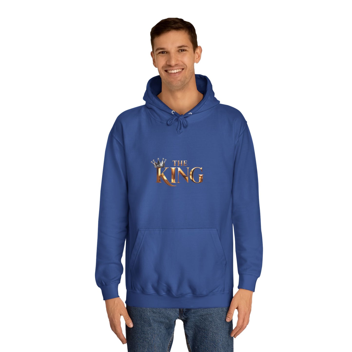 Cool Unisex College Hoodie with 'King' Print, Perfect for Students, Gifts, Casual Wear, College Events, Street Style