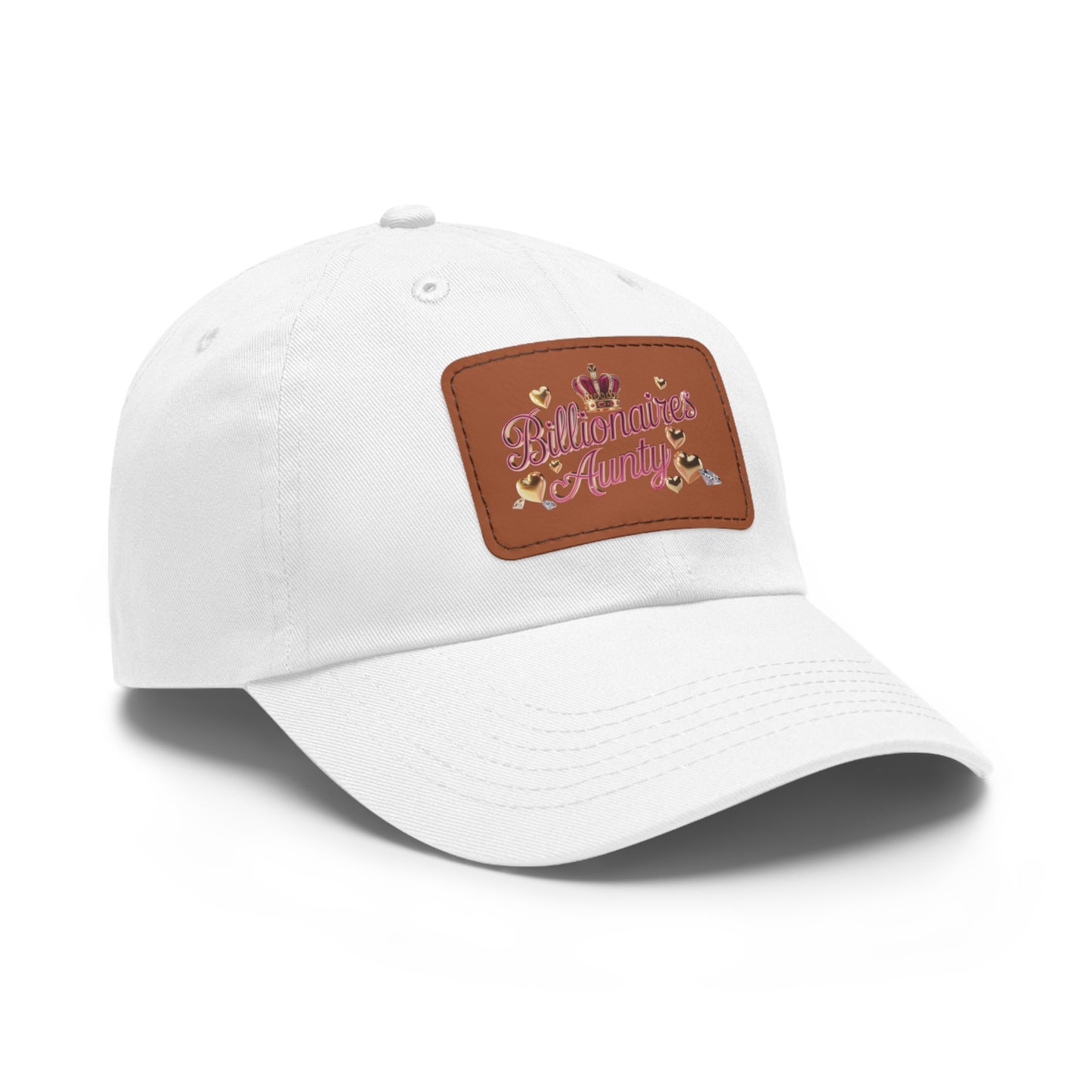 Stylish Dad Hat with Leather Patch, Billionaire Aunt Cap, Casual Fashion Gift, Trendy Accessories, Perfect for Birthdays & Holidays