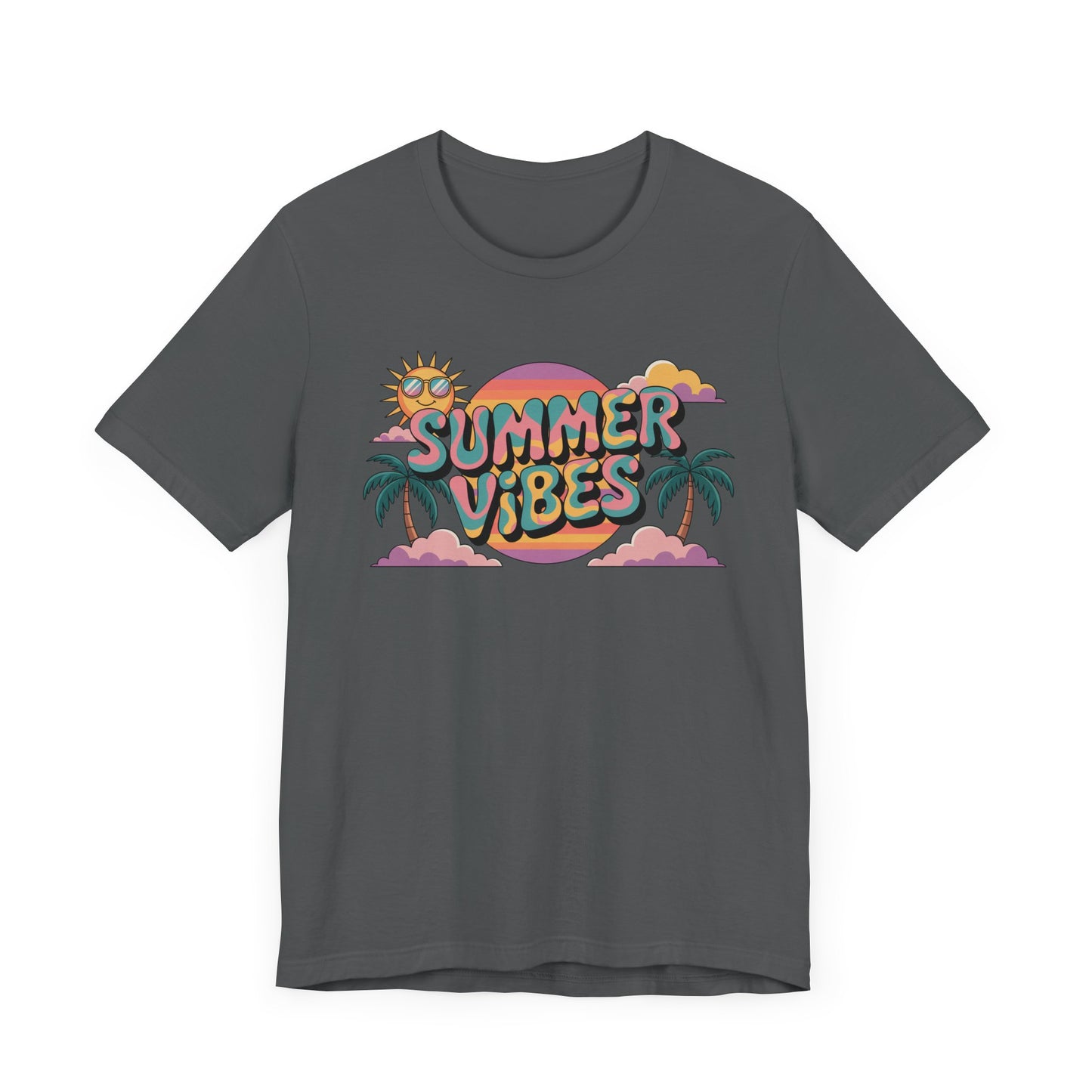 Summer Vibes Graphic Tee, Beachwear, Vacation Shirt, Gift for Sun Lovers, Retro Summer Apparel, Unisex T-Shirt