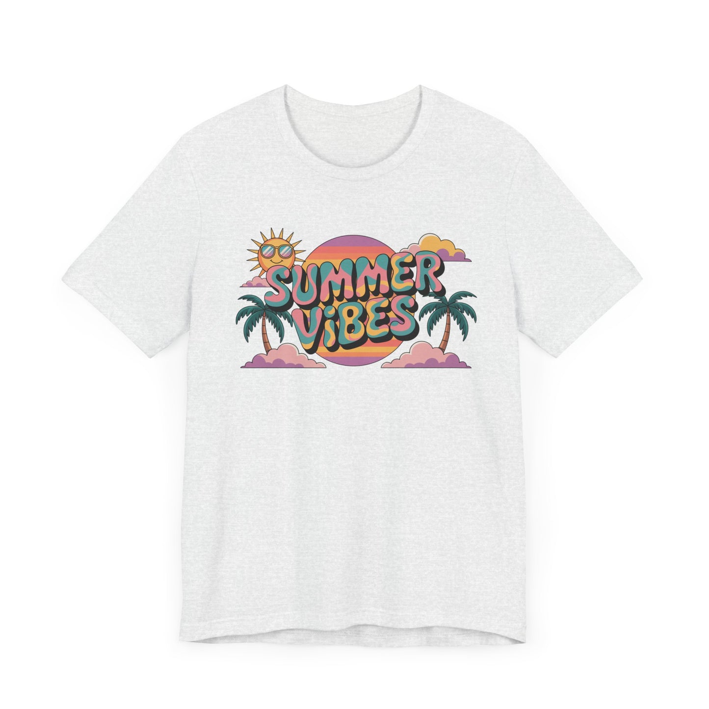 Summer Vibes Graphic Tee, Beachwear, Vacation Shirt, Gift for Sun Lovers, Retro Summer Apparel, Unisex T-Shirt