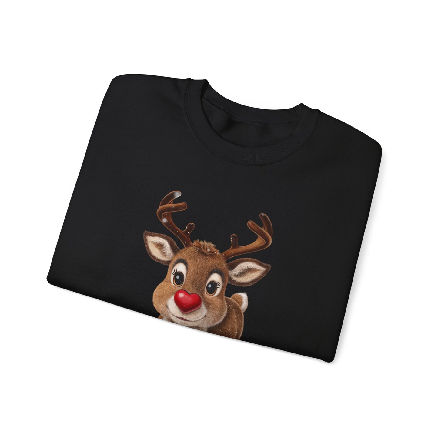 Adorable Reindeer Sweatshirt, Cozy Holiday Wear, Christmas Gift, Winter Outfit, Cute Crewneck