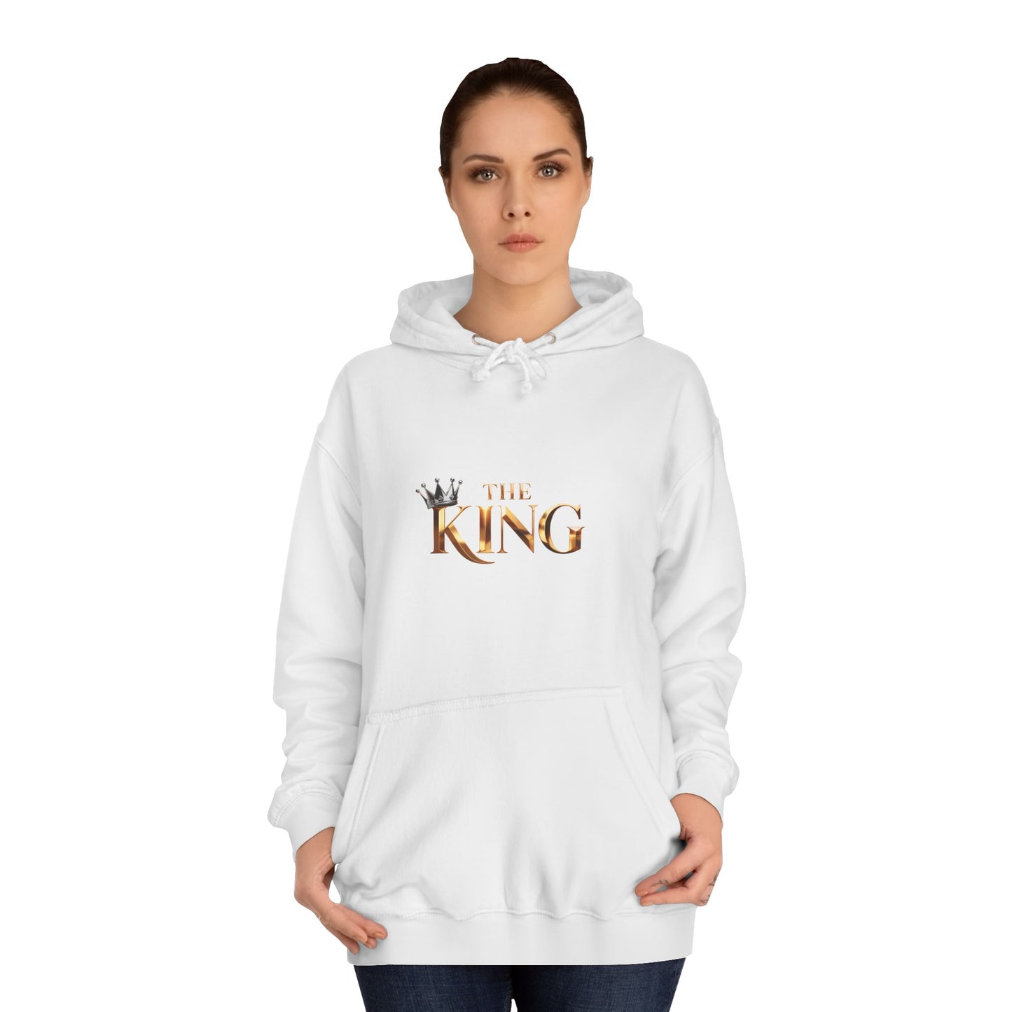 Cool Unisex College Hoodie with 'King' Print, Perfect for Students, Gifts, Casual Wear, College Events, Street Style