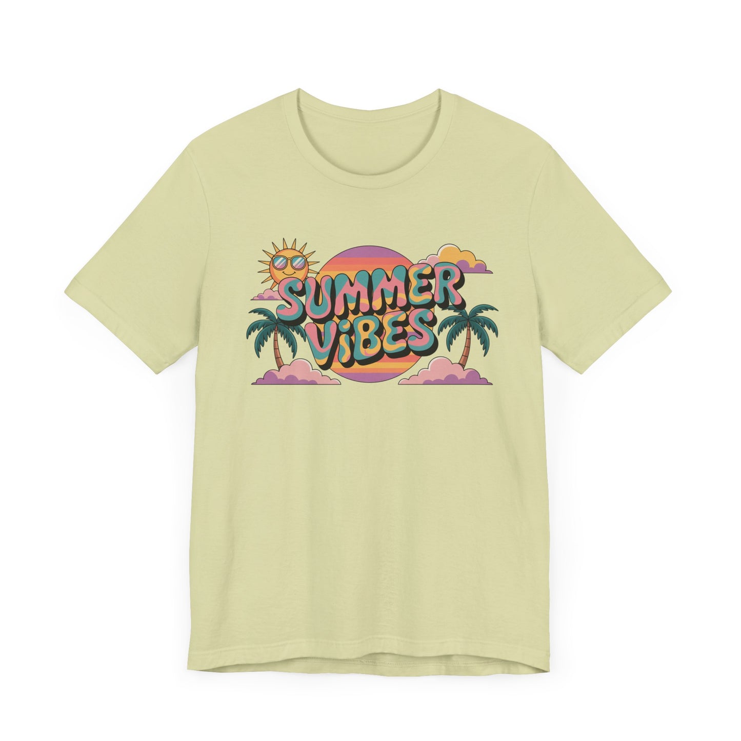 Summer Vibes Graphic Tee, Beachwear, Vacation Shirt, Gift for Sun Lovers, Retro Summer Apparel, Unisex T-Shirt