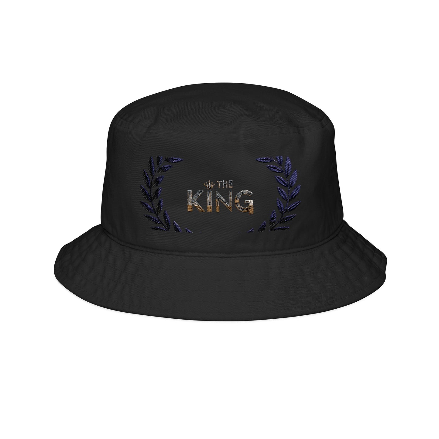 Embroidered King Bucket Hat, Trendy Summer Hat, Gift for Him, Stylish Headwear, Perfect for Birthdays and Celebrations