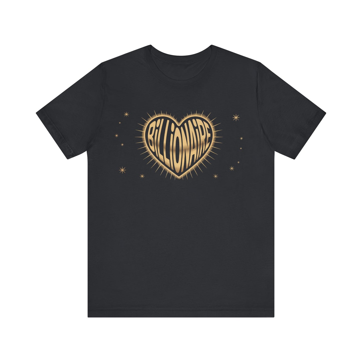 Billionaire Heart Tee, Unisex Jersey Short Sleeve Shirt, Casual Tee for Success Enthusiasts, Gift for Entrepreneurs, Motivational T-Shirt
