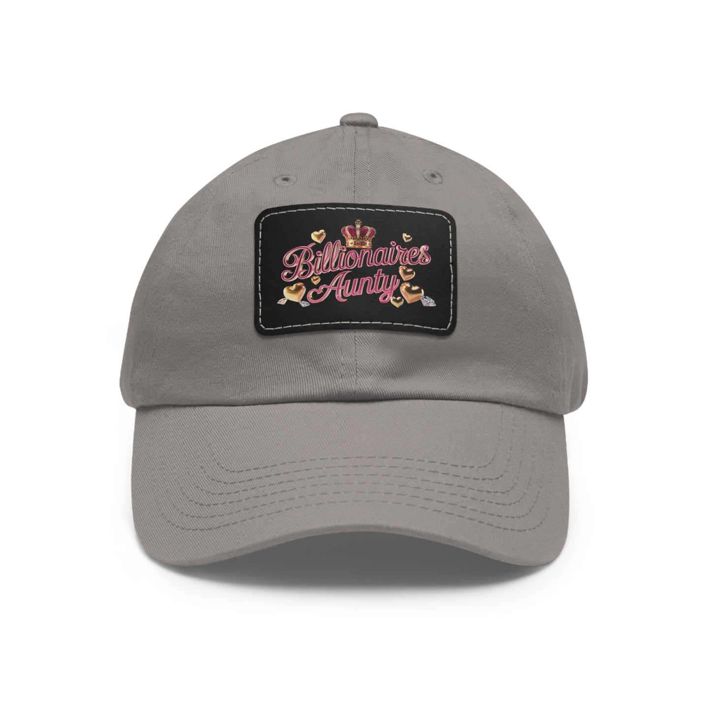 Stylish Dad Hat with Leather Patch, Billionaire Aunt Cap, Casual Fashion Gift, Trendy Accessories, Perfect for Birthdays & Holidays