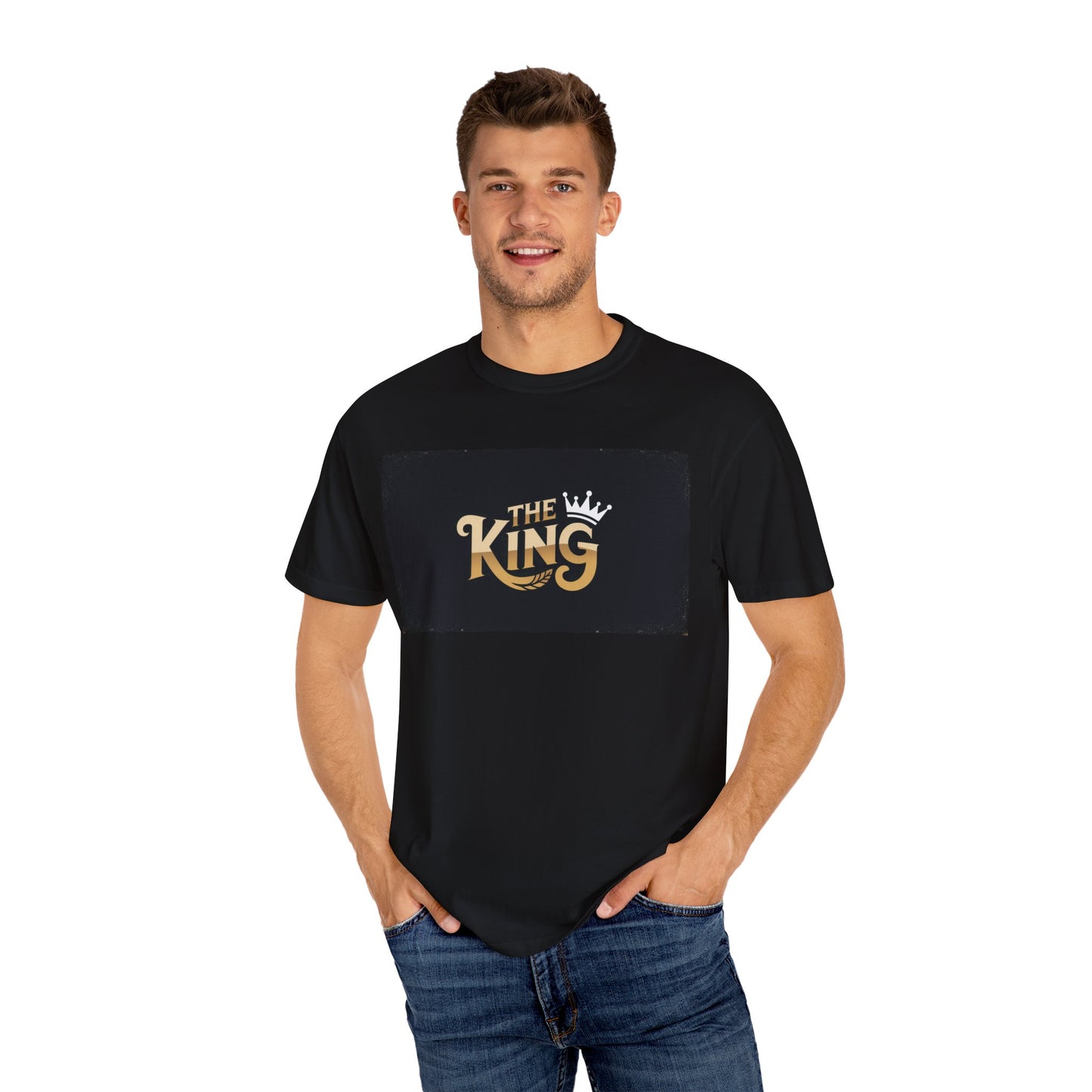 The King Garment-Dyed Unisex T-Shirt - Perfect for Father's Day, Birthdays, Casual Wear, Gifts for Him, Regal Style