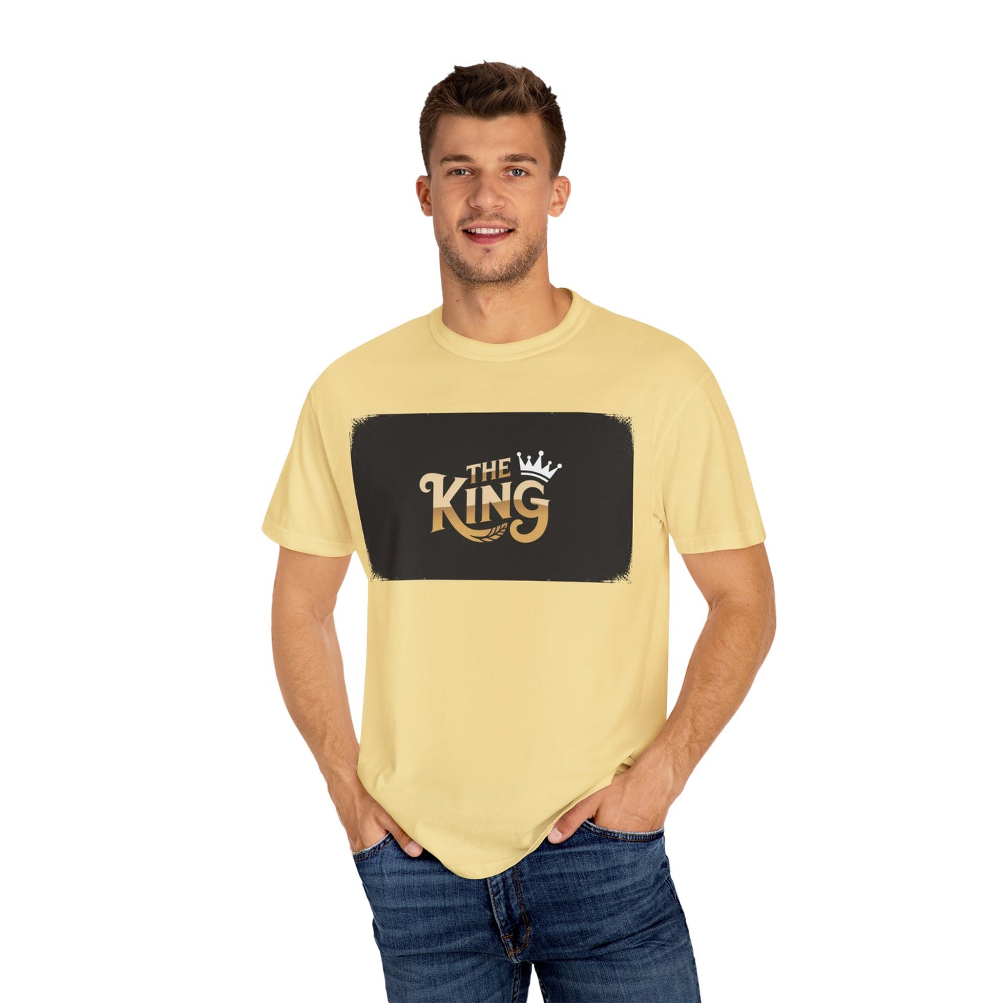 The King Garment-Dyed Unisex T-Shirt - Perfect for Father's Day, Birthdays, Casual Wear, Gifts for Him, Regal Style