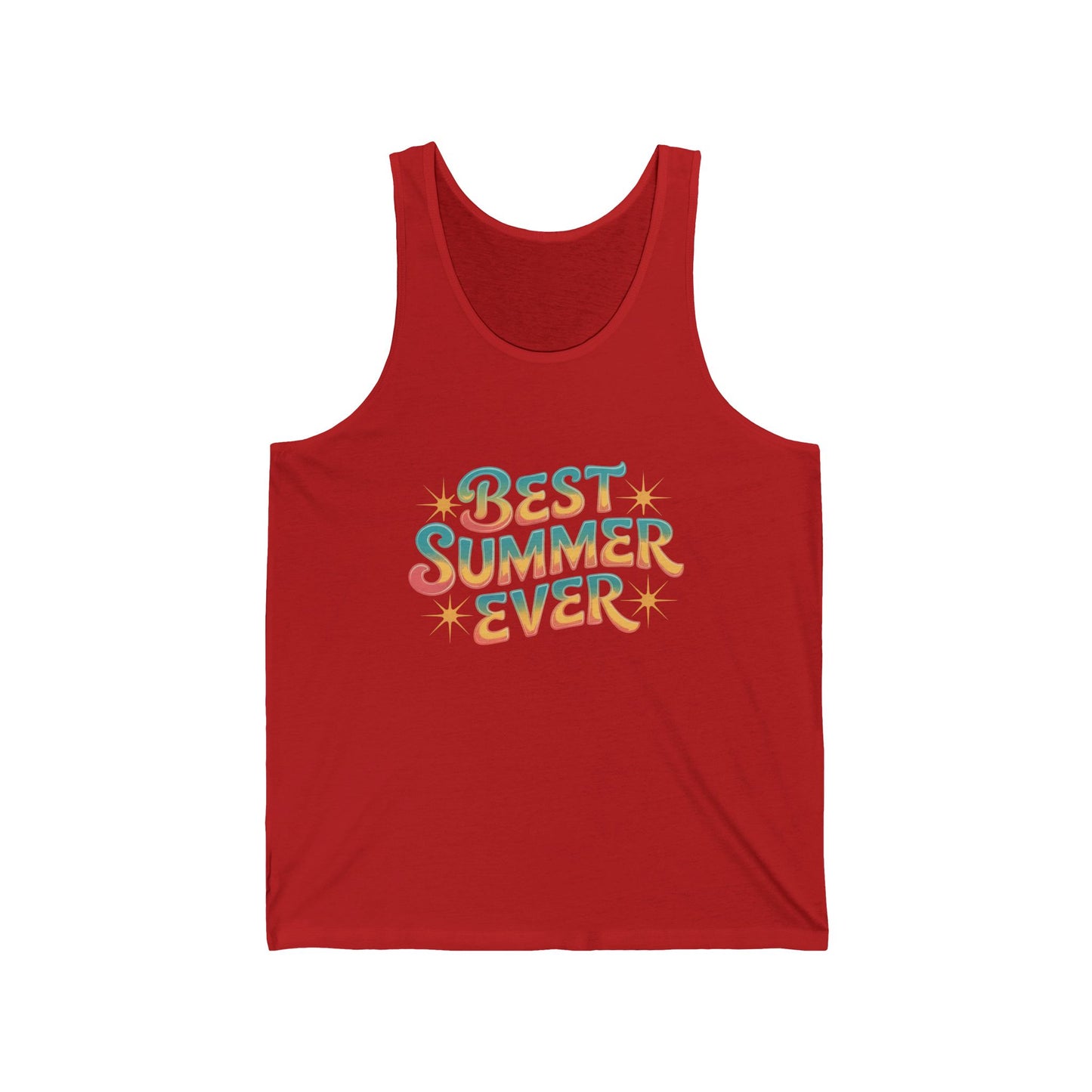 Best Summer Ever Unisex Jersey Tank Top, Summer Apparel, Casual Wear, Gift for Vacation, Beachwear