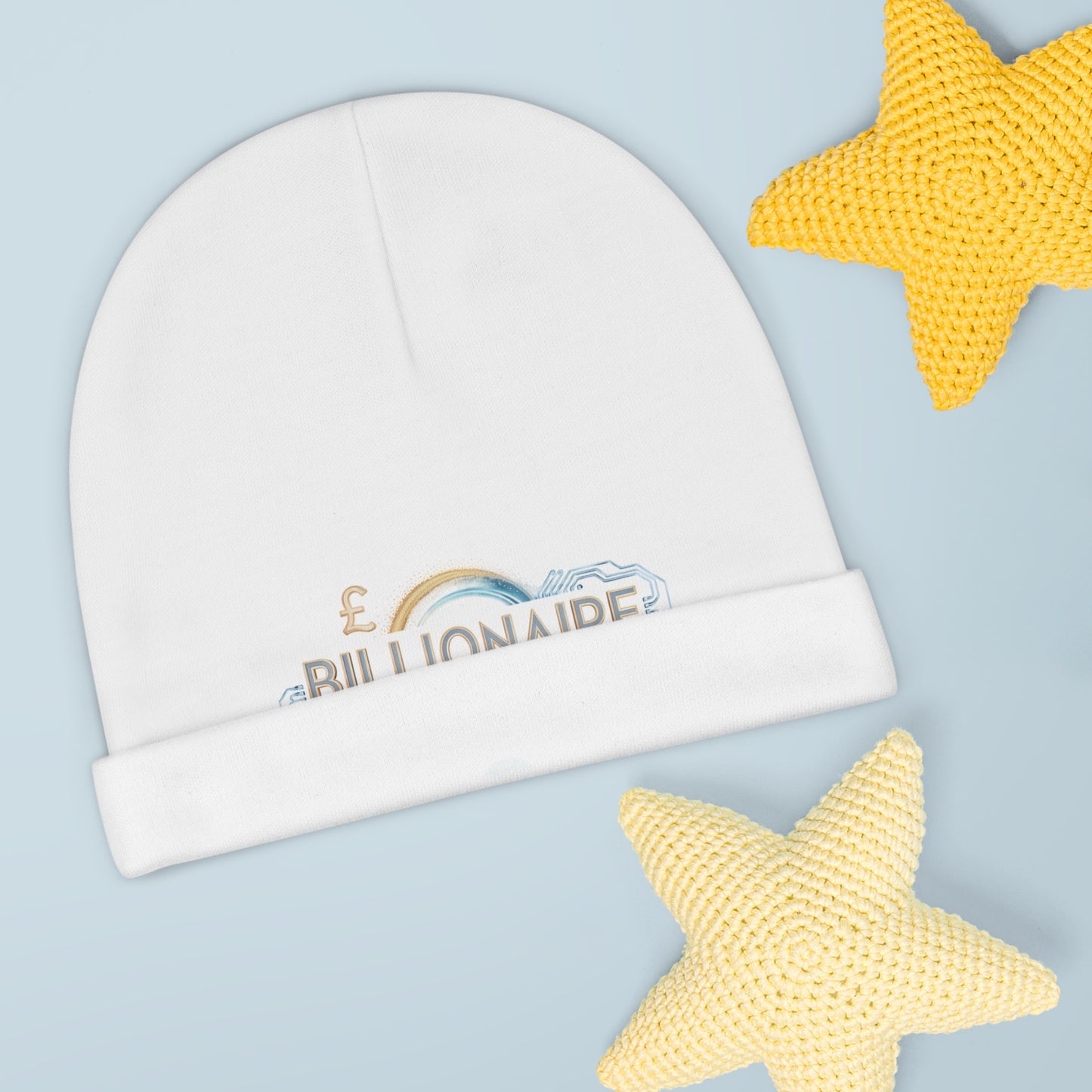 Billionaire Loading Baby Beanie, Cute Baby Winter Hat, Trendy Infant Beanie, Newborn Gift, Baby Shower Gift, AOP Beanie