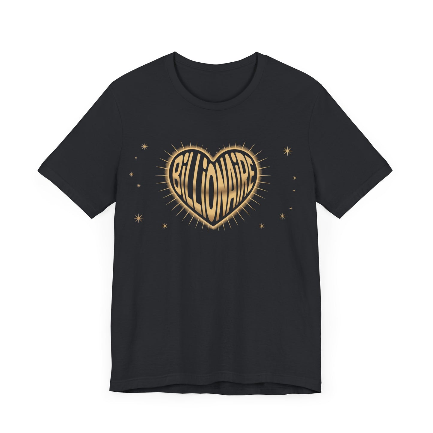 Billionaire Heart Tee, Unisex Jersey Short Sleeve Shirt, Casual Tee for Success Enthusiasts, Gift for Entrepreneurs, Motivational T-Shirt