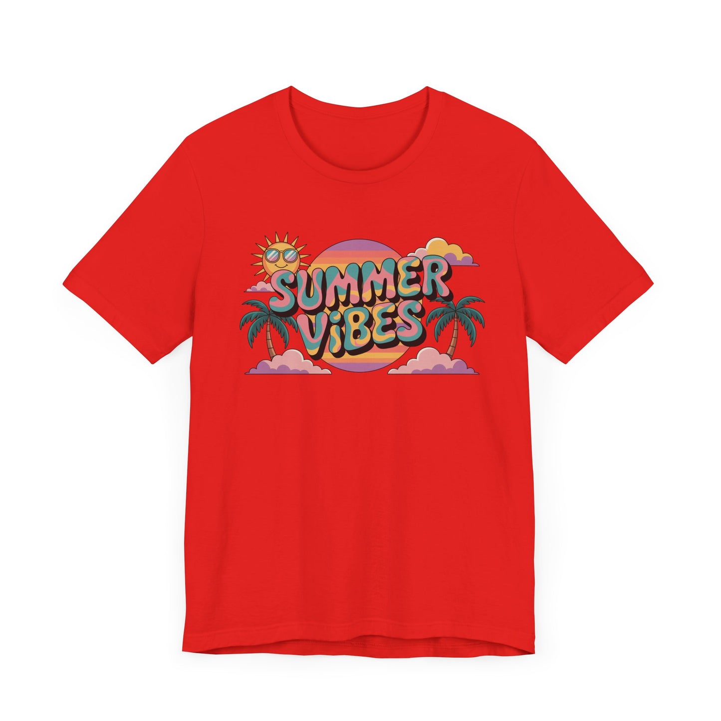 Summer Vibes Graphic Tee, Beachwear, Vacation Shirt, Gift for Sun Lovers, Retro Summer Apparel, Unisex T-Shirt