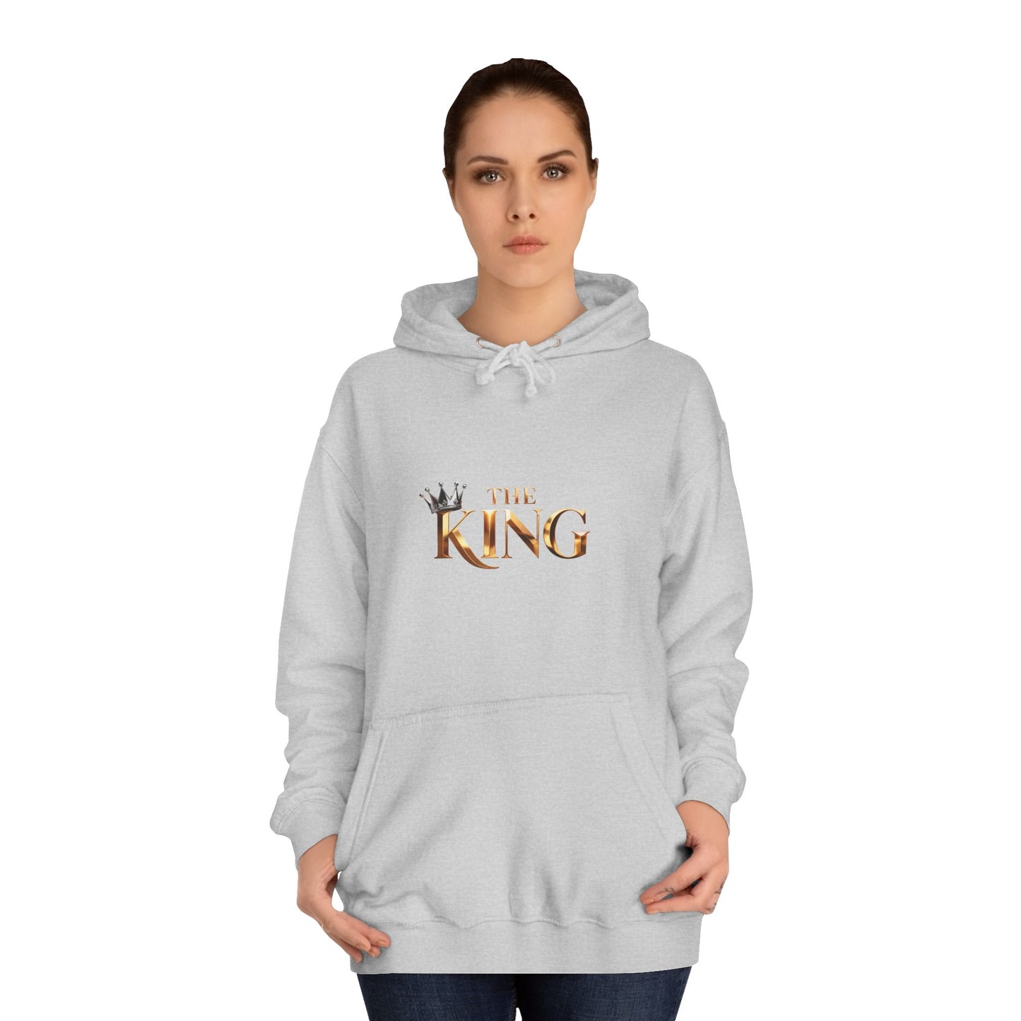 Cool Unisex College Hoodie with 'King' Print, Perfect for Students, Gifts, Casual Wear, College Events, Street Style