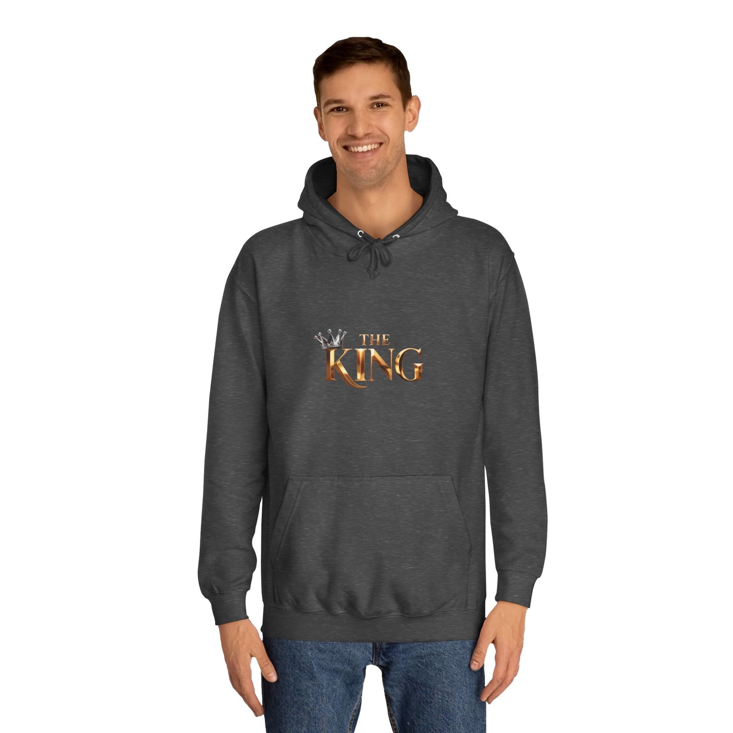 Cool Unisex College Hoodie with 'King' Print, Perfect for Students, Gifts, Casual Wear, College Events, Street Style