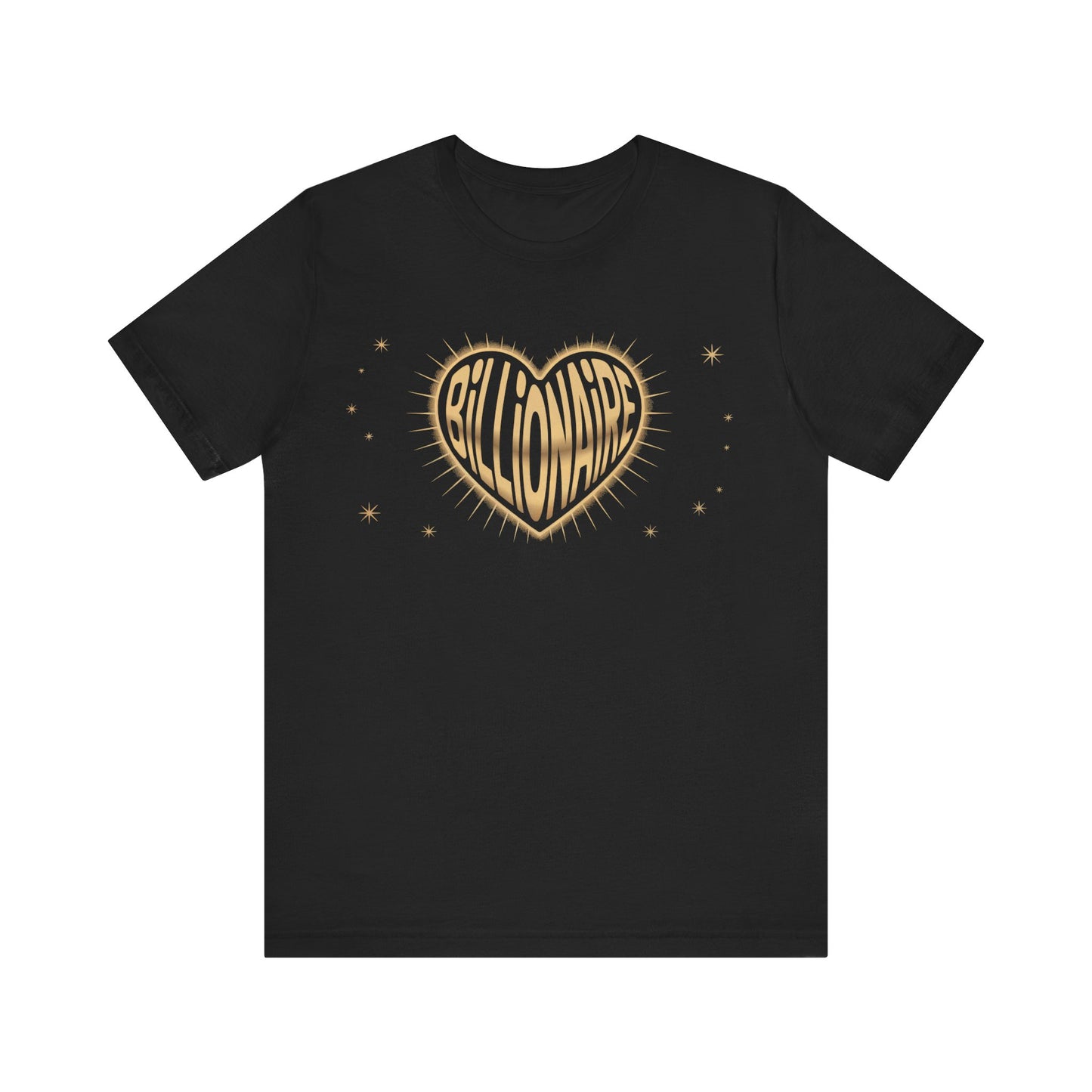 Billionaire Heart Tee, Unisex Jersey Short Sleeve Shirt, Casual Tee for Success Enthusiasts, Gift for Entrepreneurs, Motivational T-Shirt