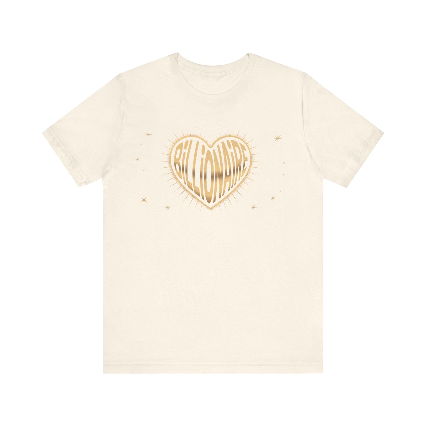 Billionaire Heart Tee, Unisex Jersey Short Sleeve Shirt, Casual Tee for Success Enthusiasts, Gift for Entrepreneurs, Motivational T-Shirt