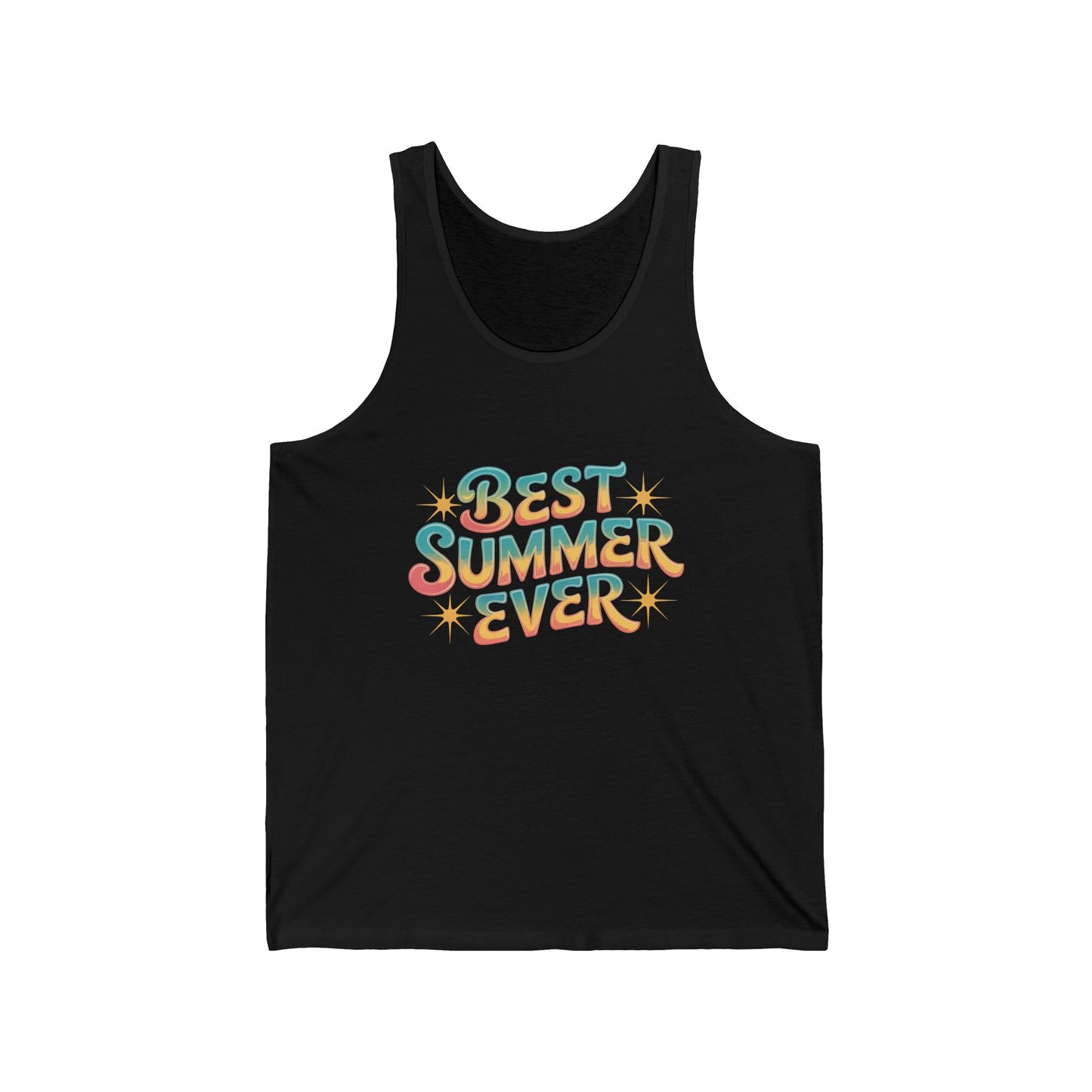 Best Summer Ever Unisex Jersey Tank Top, Summer Apparel, Casual Wear, Gift for Vacation, Beachwear
