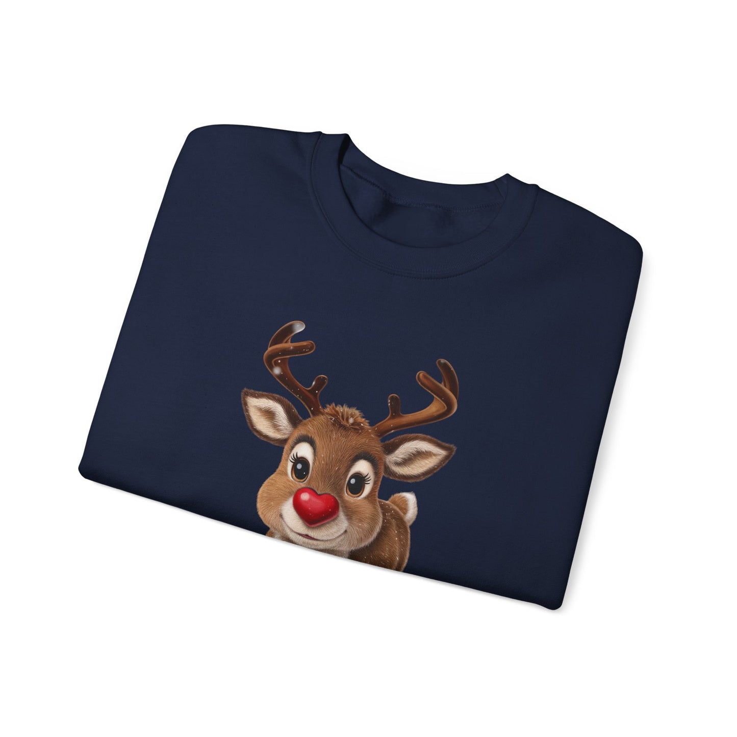 Adorable Reindeer Sweatshirt, Cozy Holiday Wear, Christmas Gift, Winter Outfit, Cute Crewneck
