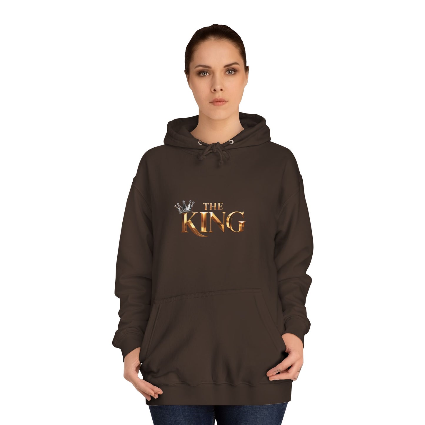 Cool Unisex College Hoodie with 'King' Print, Perfect for Students, Gifts, Casual Wear, College Events, Street Style