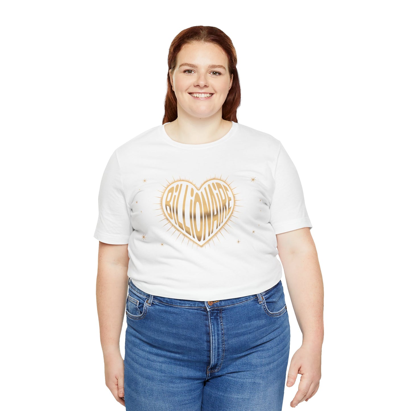 Billionaire Heart Tee, Unisex Jersey Short Sleeve Shirt, Casual Tee for Success Enthusiasts, Gift for Entrepreneurs, Motivational T-Shirt