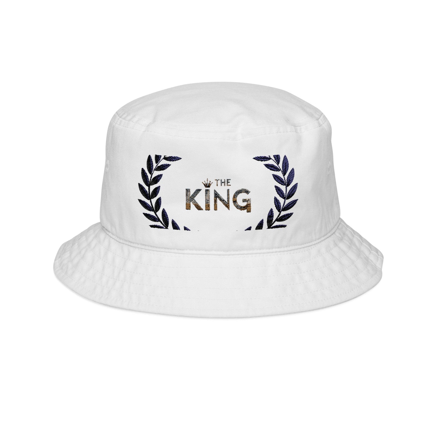 Embroidered King Bucket Hat, Trendy Summer Hat, Gift for Him, Stylish Headwear, Perfect for Birthdays and Celebrations