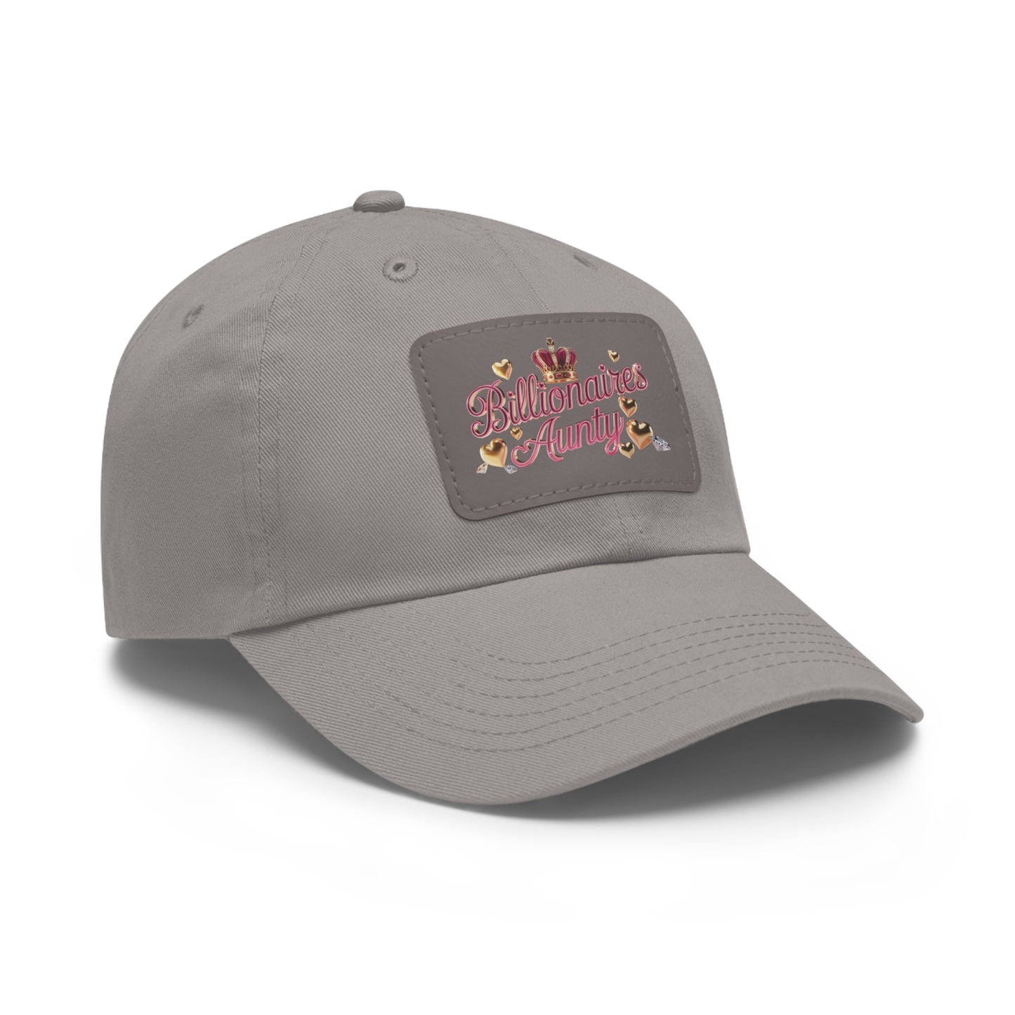 Stylish Dad Hat with Leather Patch, Billionaire Aunt Cap, Casual Fashion Gift, Trendy Accessories, Perfect for Birthdays & Holidays
