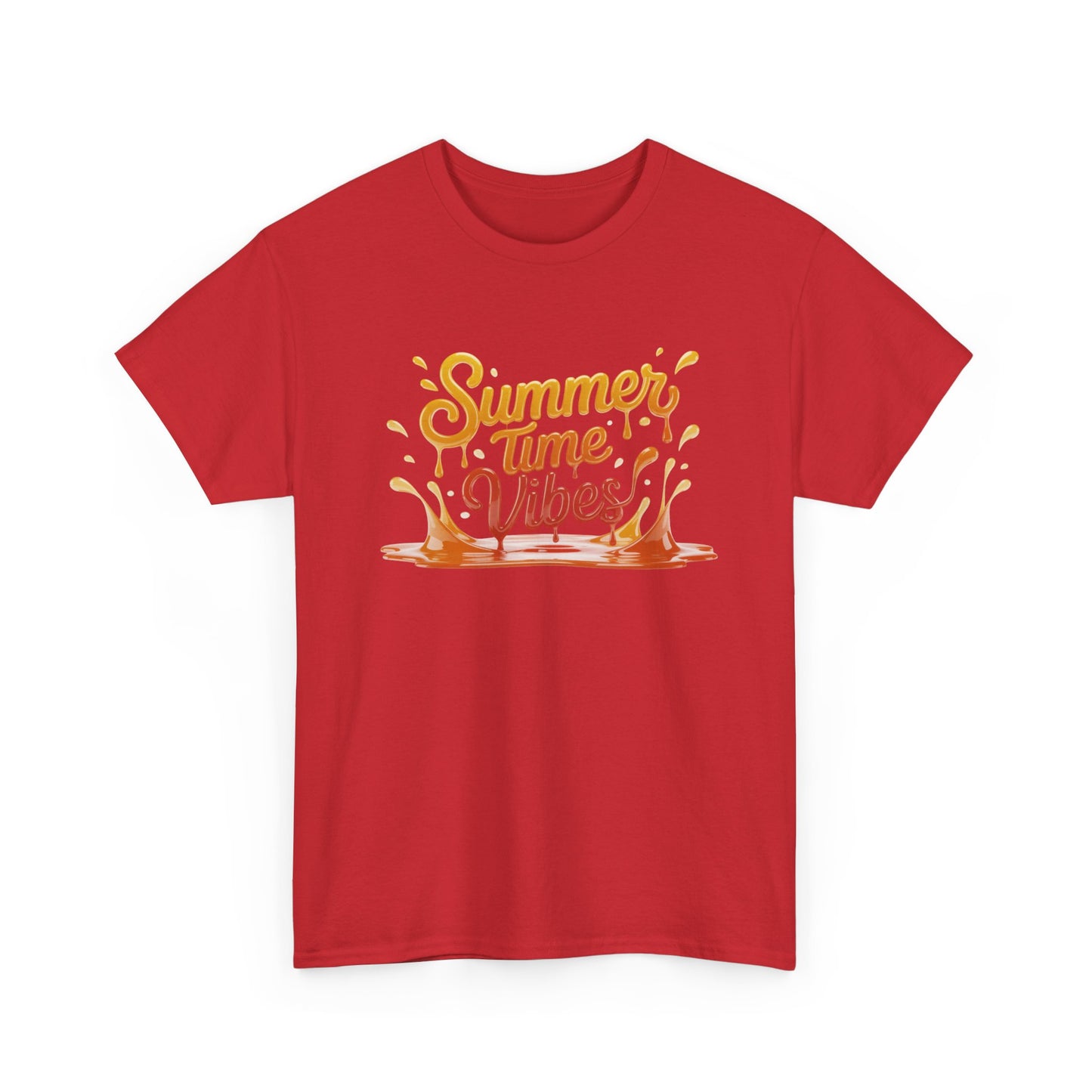 Summer Time Vibes Unisex Heavy Cotton Tee, Casual Summer Clothing, Beachwear, Vacation Top, Gift for Friends