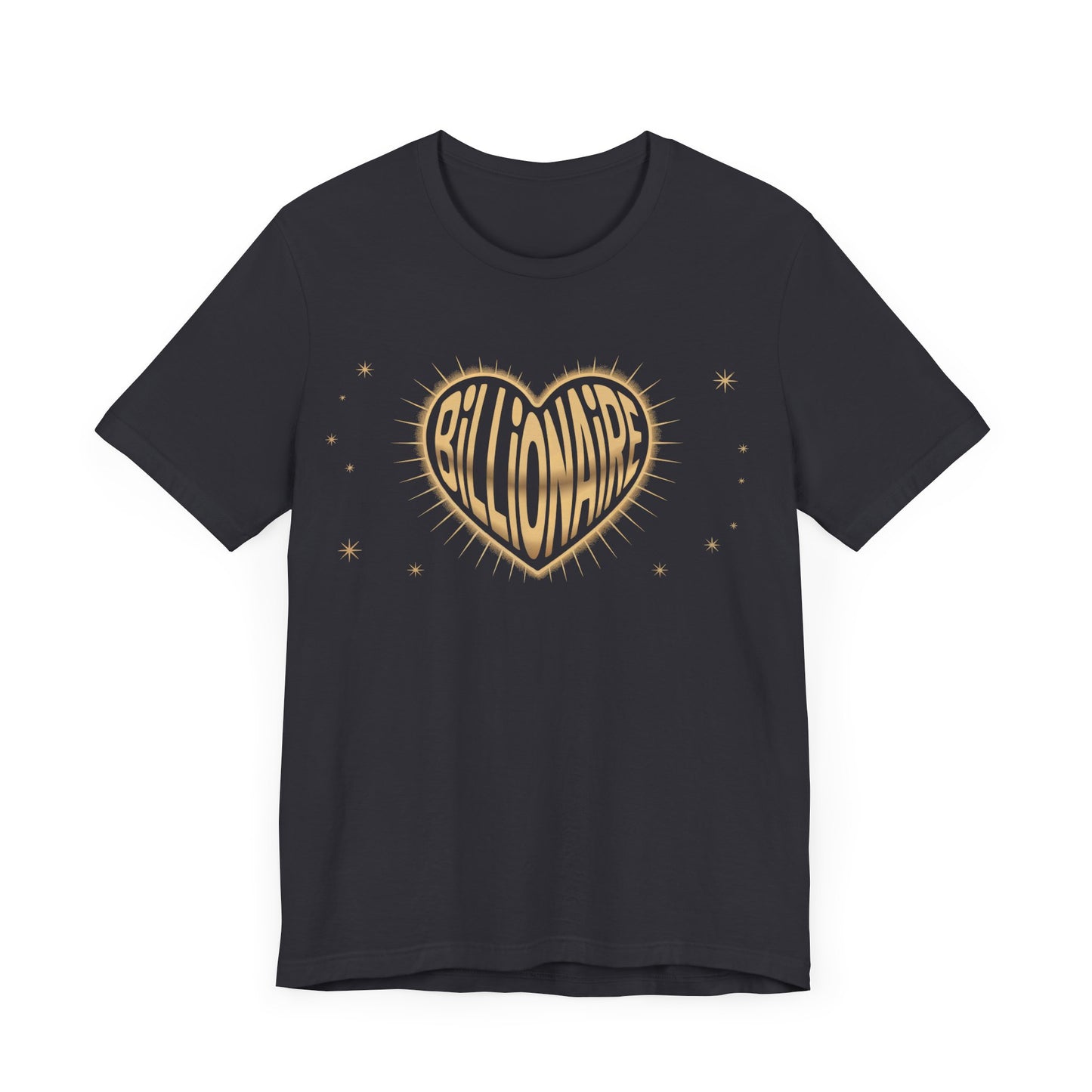 Billionaire Heart Tee, Unisex Jersey Short Sleeve Shirt, Casual Tee for Success Enthusiasts, Gift for Entrepreneurs, Motivational T-Shirt