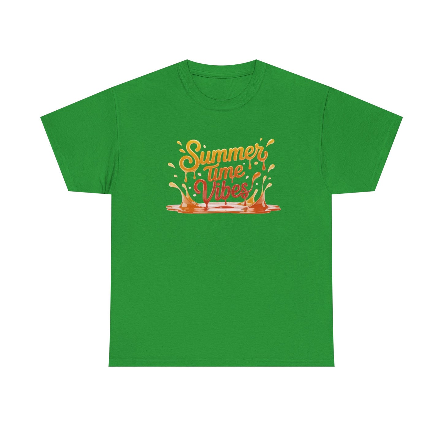 Summer Time Vibes Unisex Heavy Cotton Tee, Casual Summer Clothing, Beachwear, Vacation Top, Gift for Friends