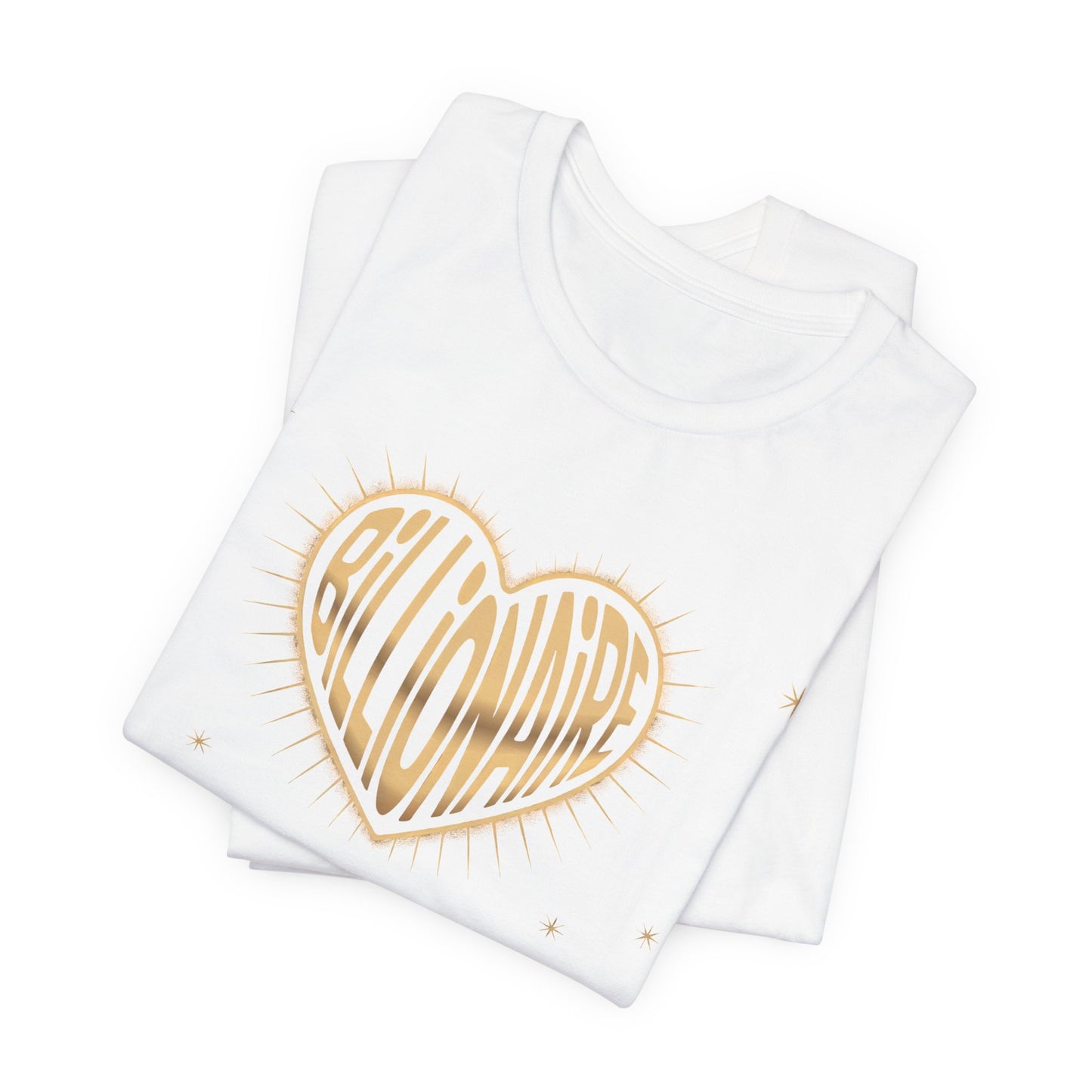 Billionaire Heart Tee, Unisex Jersey Short Sleeve Shirt, Casual Tee for Success Enthusiasts, Gift for Entrepreneurs, Motivational T-Shirt