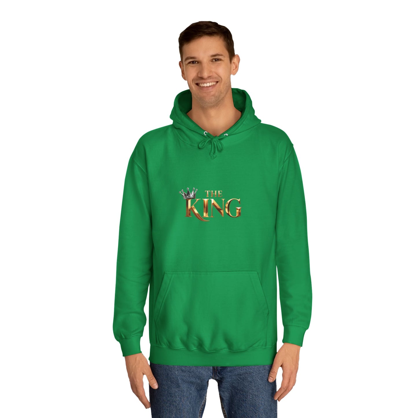 Cool Unisex College Hoodie with 'King' Print, Perfect for Students, Gifts, Casual Wear, College Events, Street Style