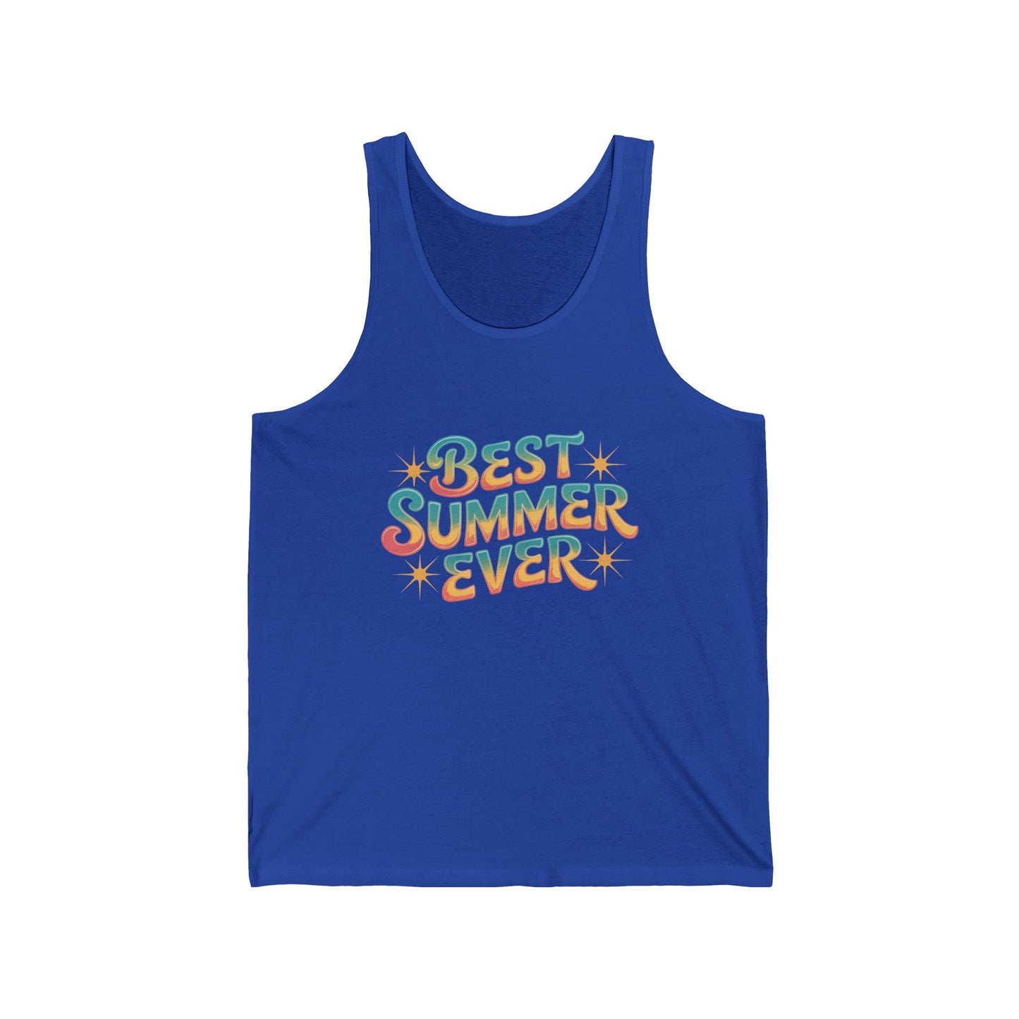 Best Summer Ever Unisex Jersey Tank Top, Summer Apparel, Casual Wear, Gift for Vacation, Beachwear